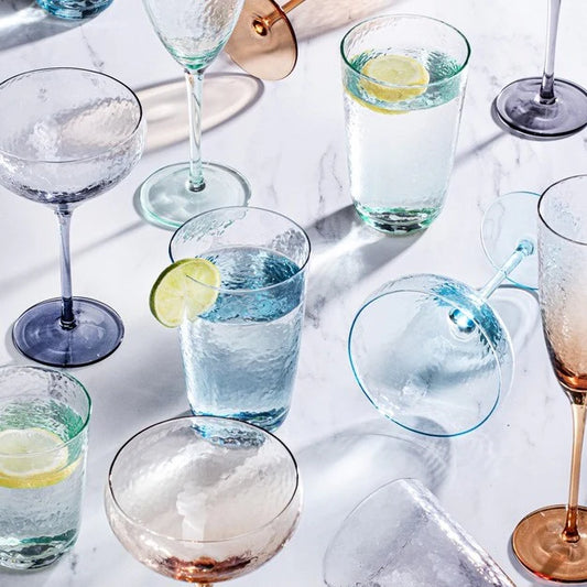 Dimpled Midnight 4pk Coupe Glass