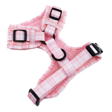 Pink Houndstooth Adjustable Harness