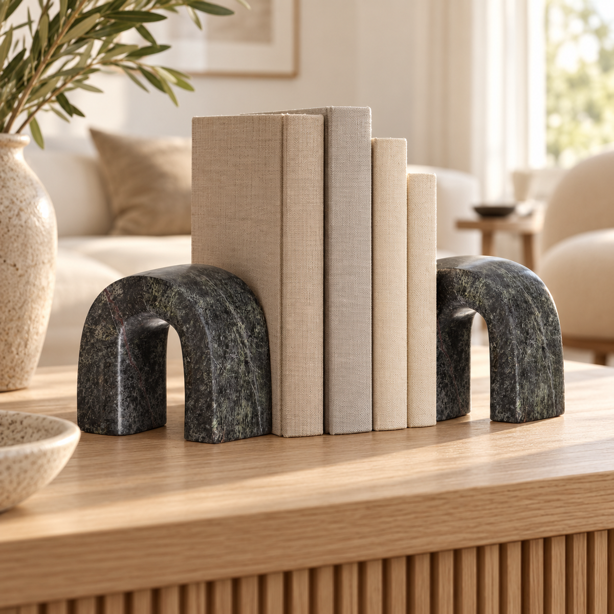 Amalfi Boyd Stone Book Ends 2pcs Set