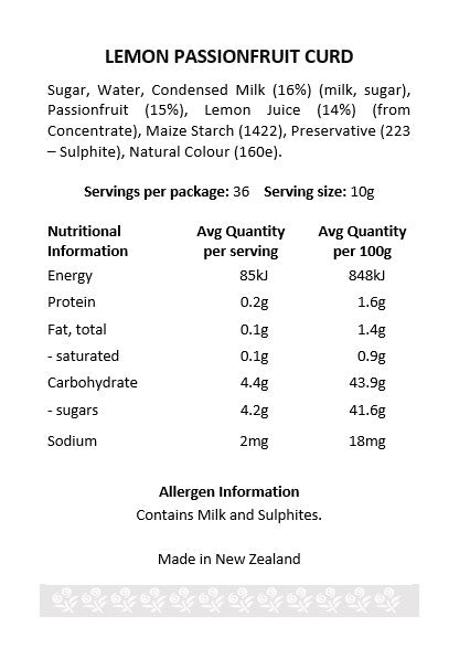Lemon & Passionfruit Curd