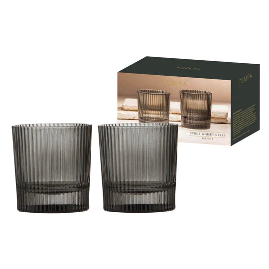 Cyrus Charcoal 2pk Whisky Glass