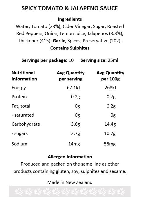 Spicy Tomato & Jalapeno Hot Sauce