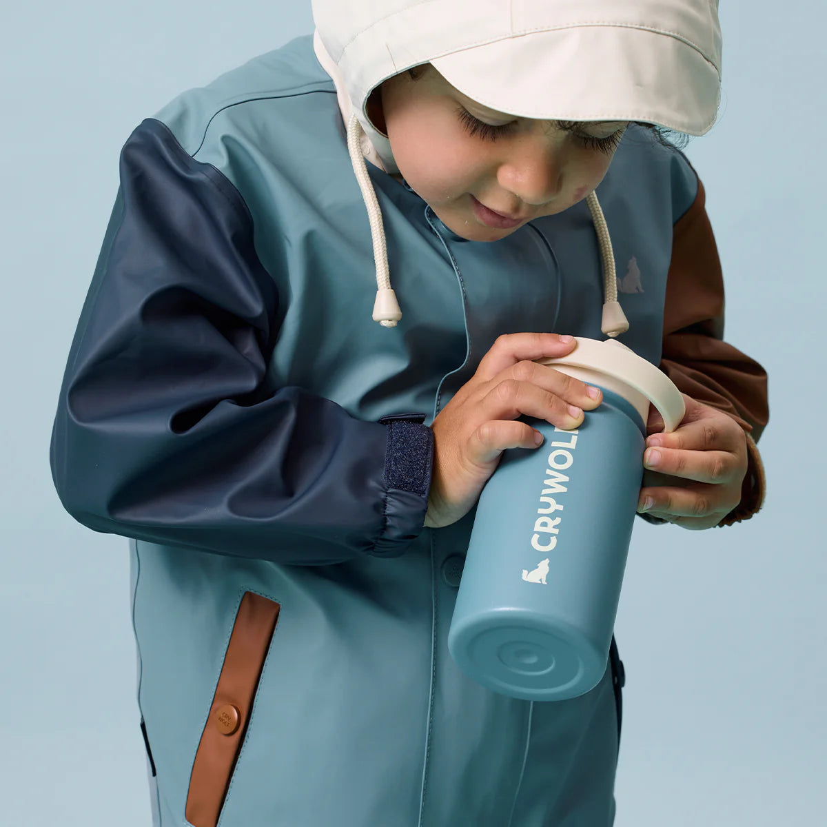 Kids Drink Bottle Stone Blue