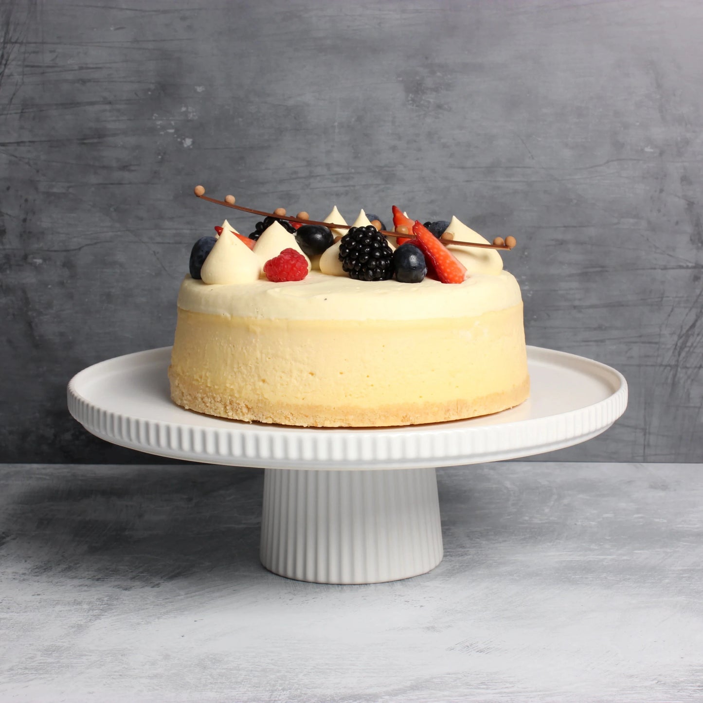 White Ceramic Footed Cake Stand