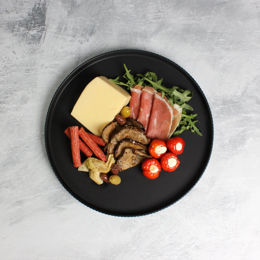 Matte Black Round Platter