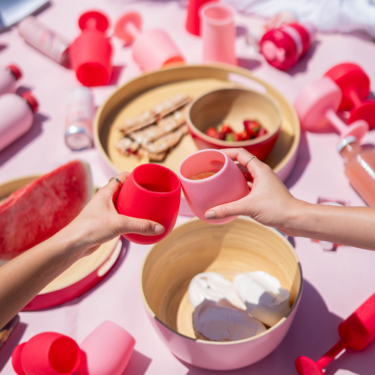 Porter Green Cherry + Blush Fegg Silicone Unbreakable Glasses