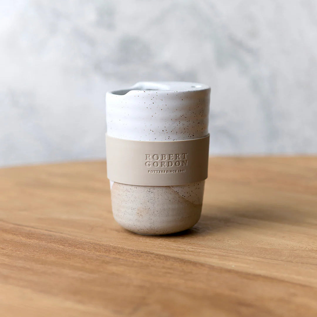 White Speckle Travel Mug - The Wanderer