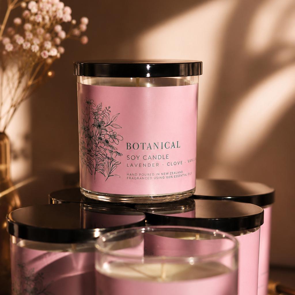 Botanical Lavender, Clove + Vanilla Soy Candle