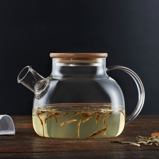 Leaf & Bean Frankie Glass Teapot with Filter Clear