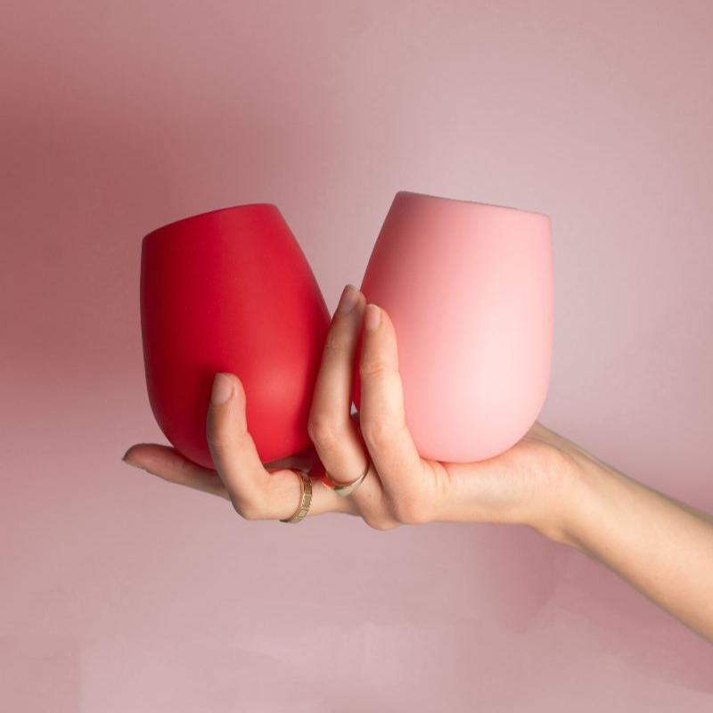 Porter Green Cherry + Blush Fegg Silicone Unbreakable Glasses