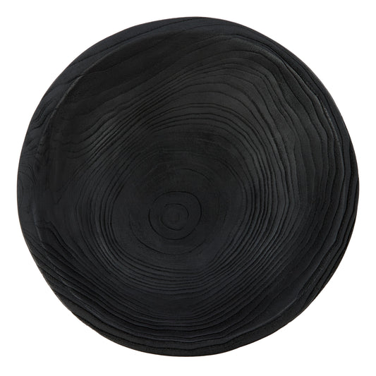 Picton Footed Timber Bowl Black