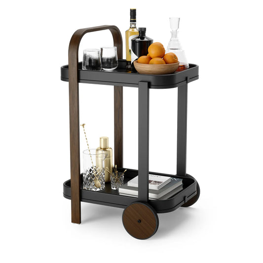 Umbra Bellwood Bar Serving Cart Black & Walnut