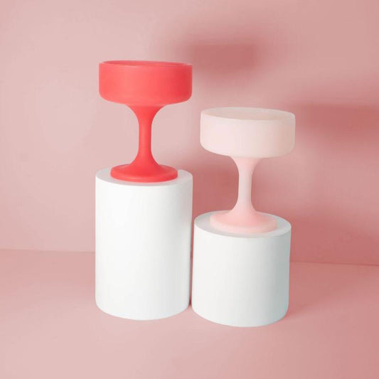 Porter Green Cherry + Blush Mecc Silicone Unbreakable Cocktail Glasses