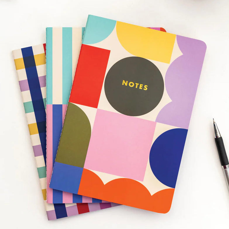 Kikkerland Inkerie A5 Notebooks 3pcs Set