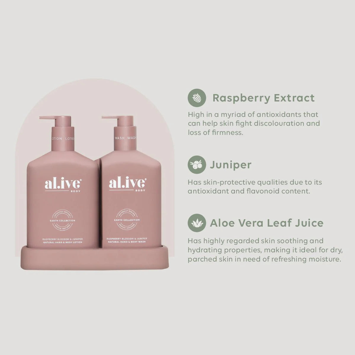 Al.ive Wash & Lotion Duo - Raspberry Blossom & Juniper