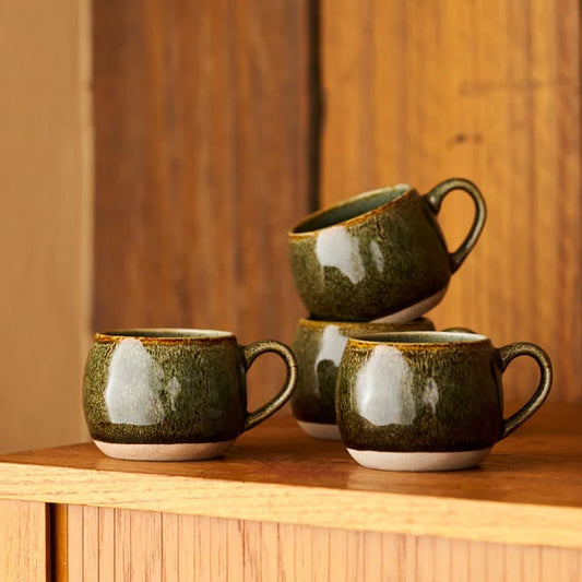 Mineral Mugs Set of 4 - Serpentine