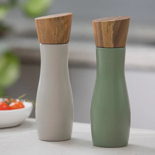Essentials Stone/Sage Salt + Pepper Grinders