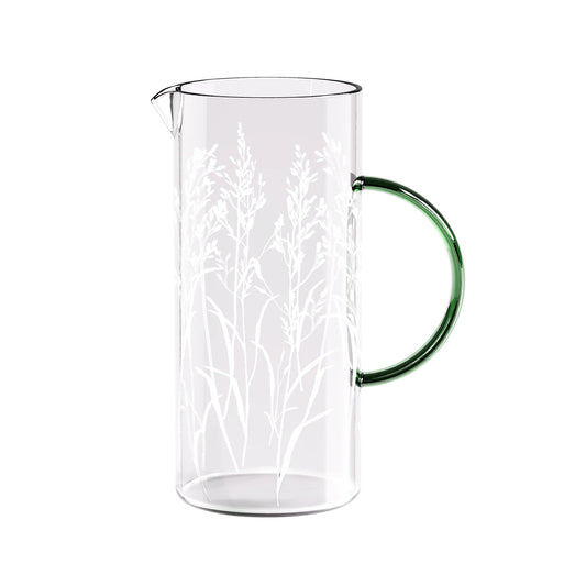 Haven Glass Serving Jug - Natural Grass