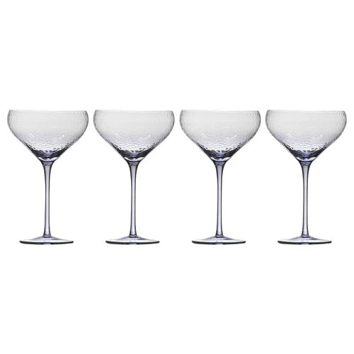 Dimpled Midnight 4pk Coupe Glass
