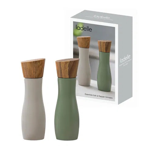 Essentials Stone/Sage Salt + Pepper Grinders