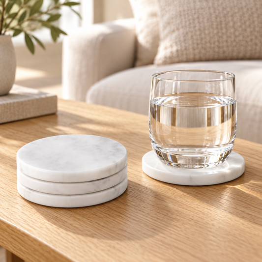 Davis & Waddell Nuvolo Marble Coaster 4pcs Set