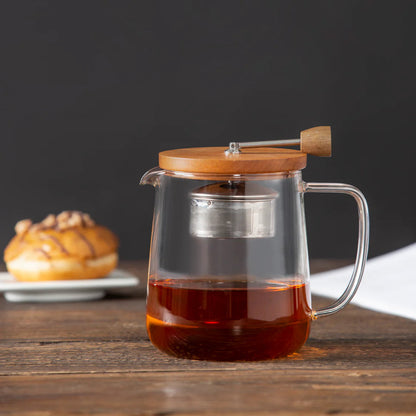 Leaf & Bean Naples Tea Pot with Acacia Lid & Infuser