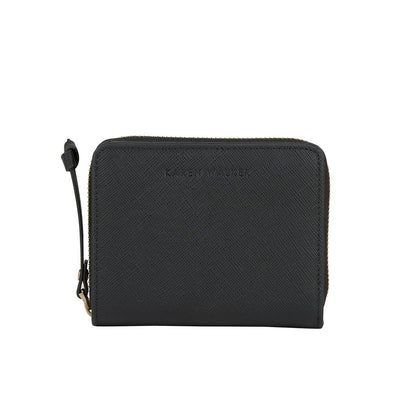 Leather Zip Wallet Black