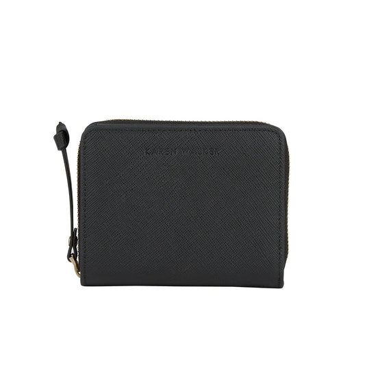 Leather Zip Wallet Black