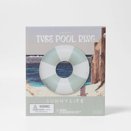 Tube Pool Ring - Olive Stripe