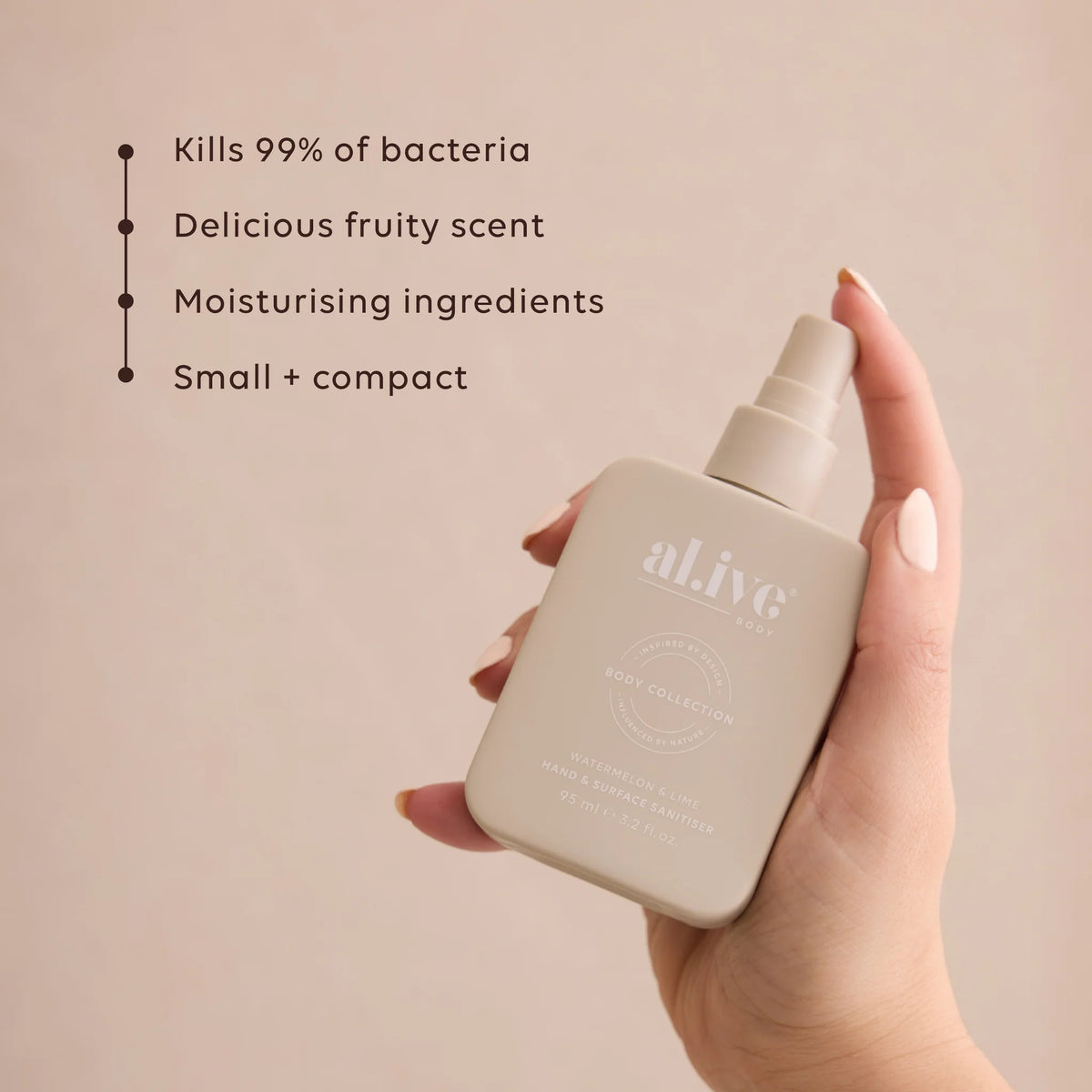 Al.ive Hand & Surface Sanitiser Spray - Watermelon & Lime