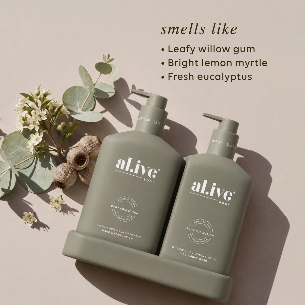 Al.ive Wash & Lotion Duo - Willow Gum & Lemon Myrtle