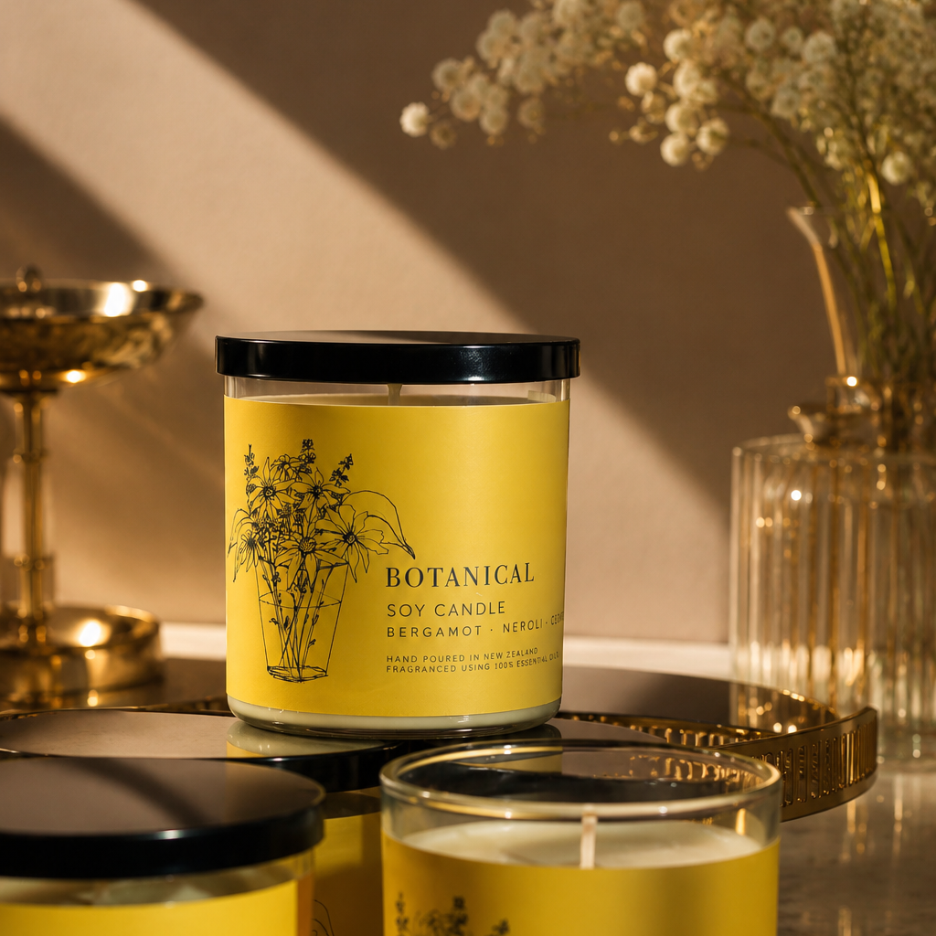 Botanical Bergamot, Neroli + Cedar Soy Candle