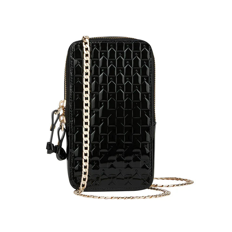 Monogram Mini Bag Black Patent Leather