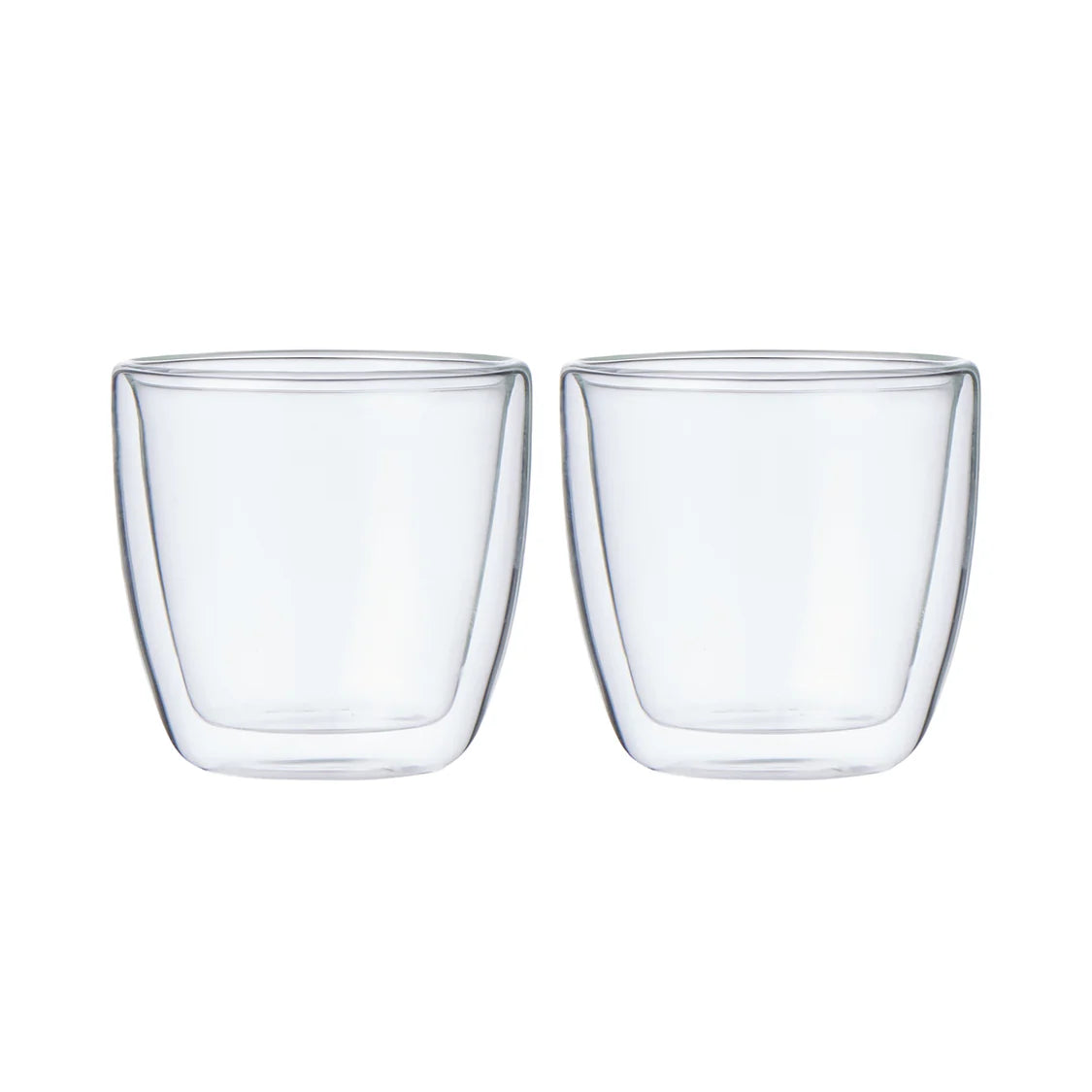 Leaf & Bean Double Wall Glass 2pcs Set Clear - Small