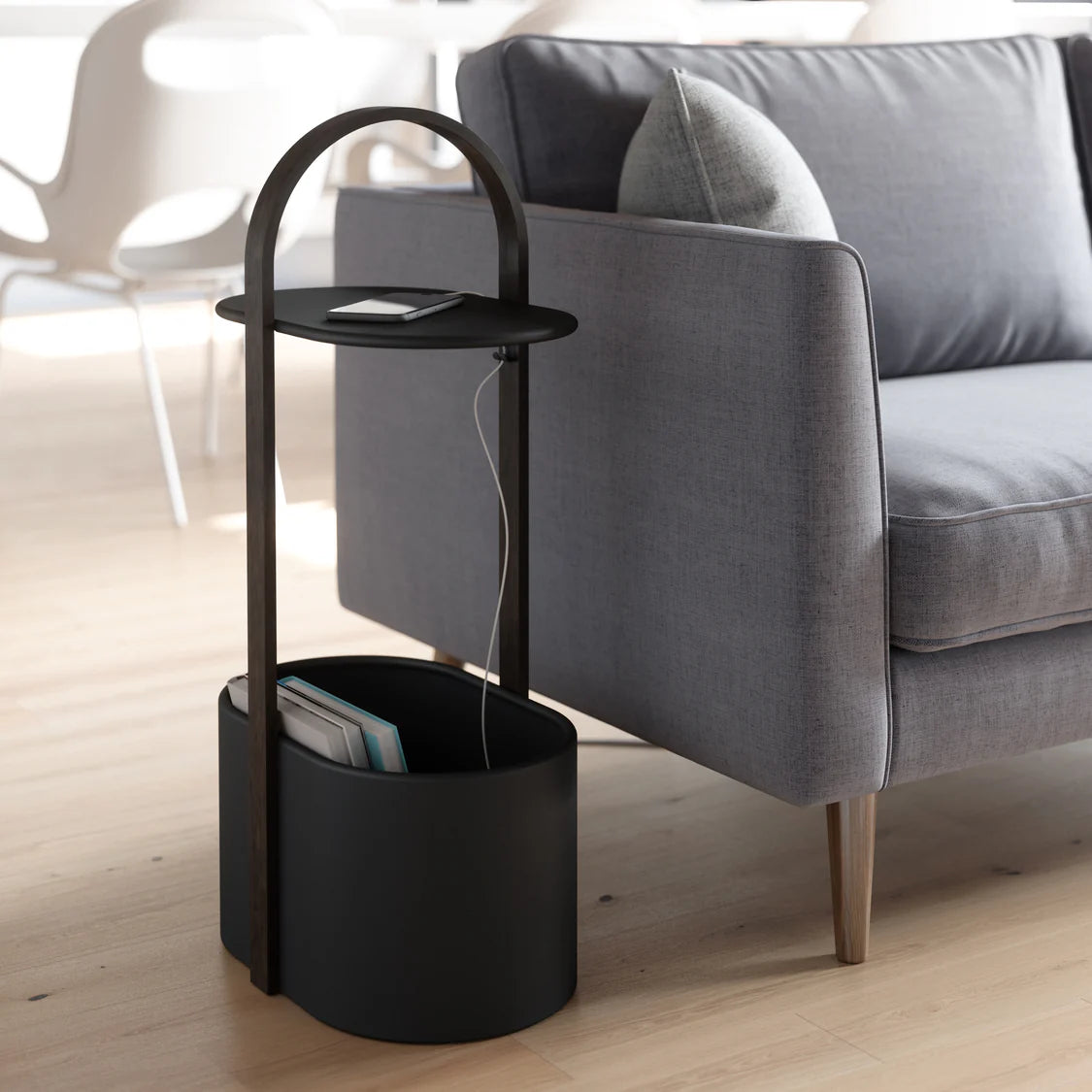 Umbra Bellwood Storage Table Black & Walnut