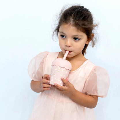 Pink Daisy Mini Smoothie Cup