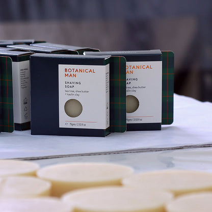 Botanical Shaving Soap - Tea Tree, Shea Butter + Kaolin Clay