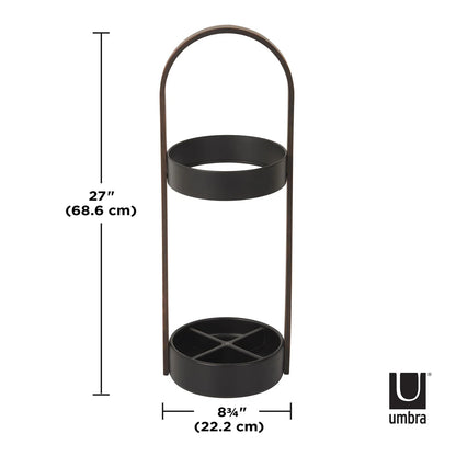 Umbra Bellwood Umbrella Stand Black & Walnut