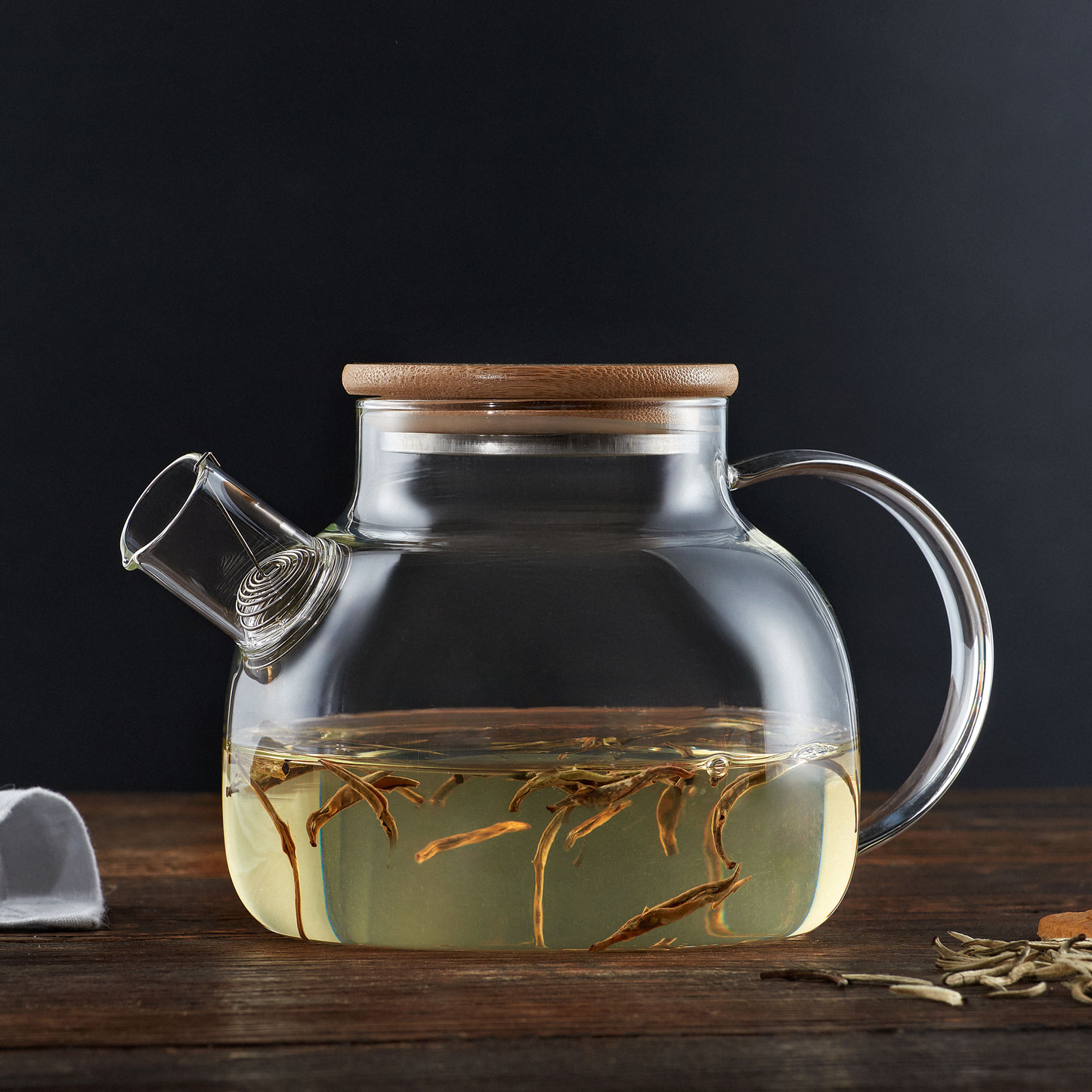 Leaf & Bean Frankie Glass Teapot with Filter Clear