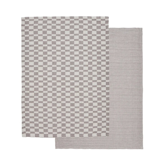 Heritage Check Cotton Tea Towel 2pcs Set