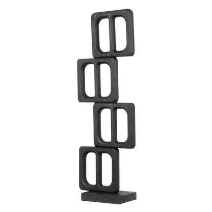 Amalfi Knox Wooden Sculpture Black