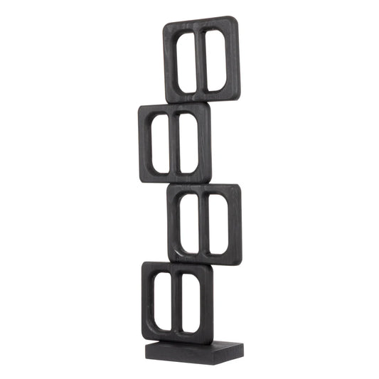 Amalfi Knox Wooden Sculpture Black