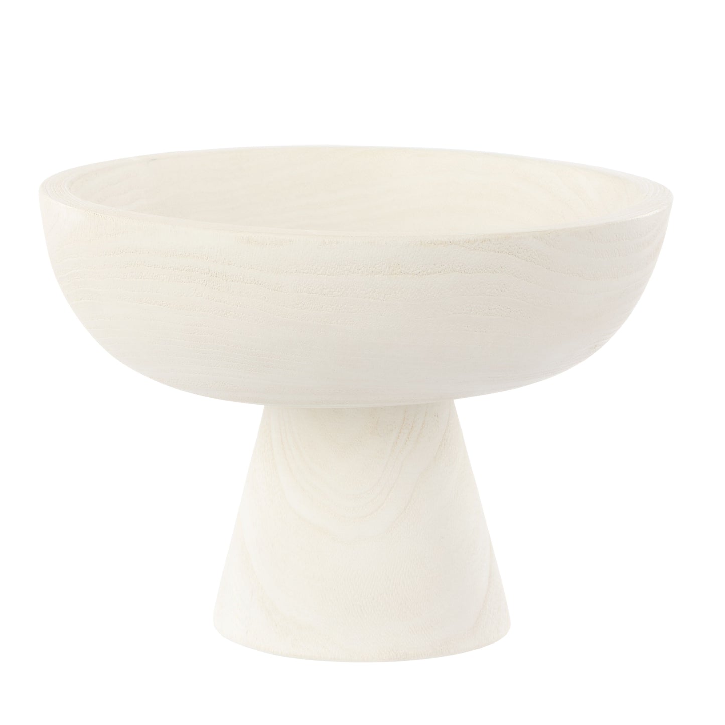 Picton Footed Timber Bowl White