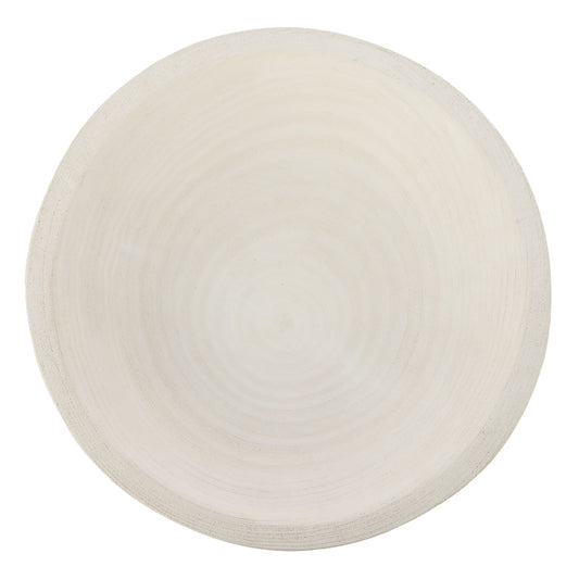 Picton Footed Timber Bowl White