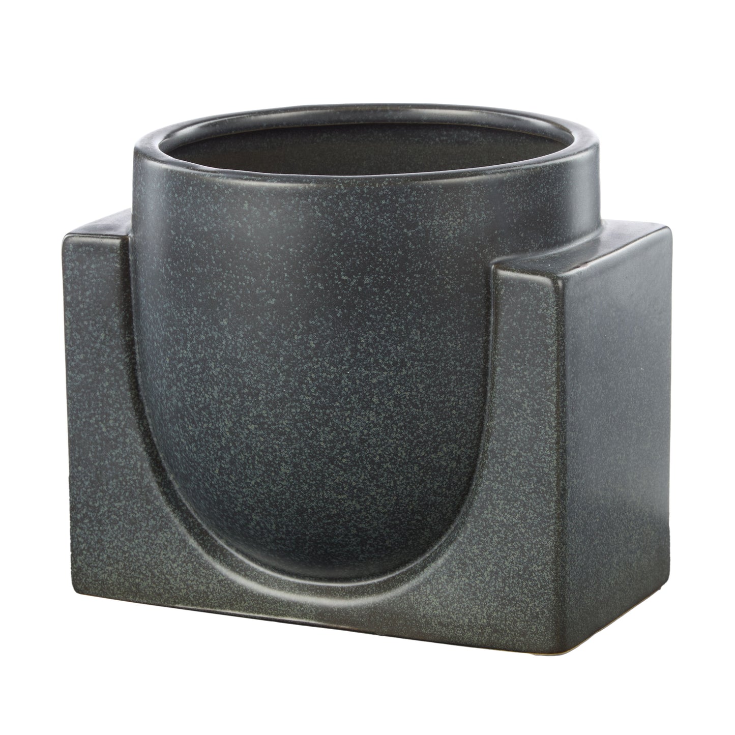 Amalfi Ponti Stoneware Planter Black