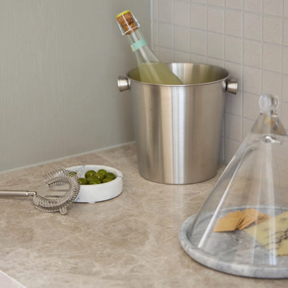 Davis & Waddell Nuvolo Marble Wine Bottle Coaster
