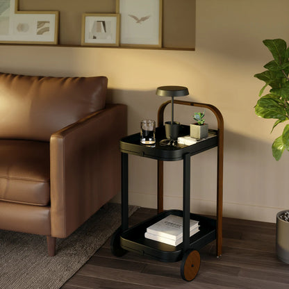 Umbra Bellwood Bar Serving Cart Black & Walnut