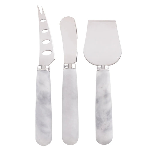 Davis & Waddell Nuvolo Marble Long Cheese Knives 3pcs Set