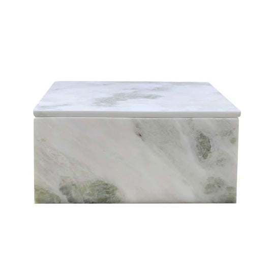 Amalfi Sachi Marble Box White & Onyx Marble