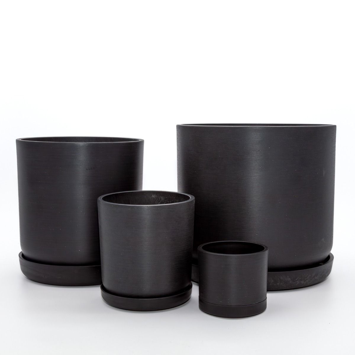 Portland Pot - Black Set of 4